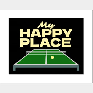 My Happy Place Table Tennis Table - Ping Pong Posters and Art